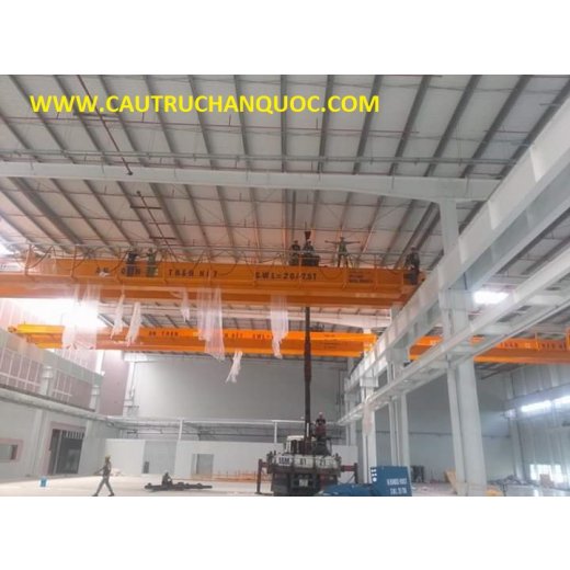 Cầu trục 20 tấn hàn quốc 2 dầm đôi khẩu độ nhà xưởng 20m Cầu trục 20 tấn hàn quốc 2 dầm đôi khẩu độ nhà xưởng 20m